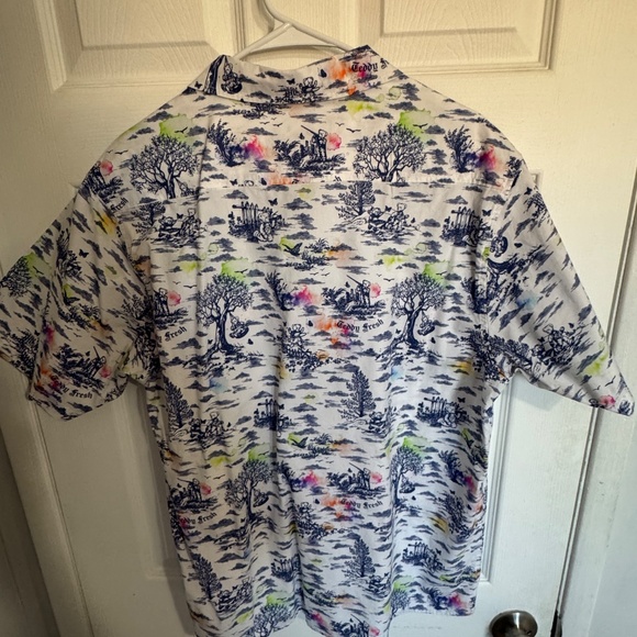 Teddy Fresh - Toile Camp Shirt (Colorful button shirt) Size Large (unisex) - Picture 3 of 4